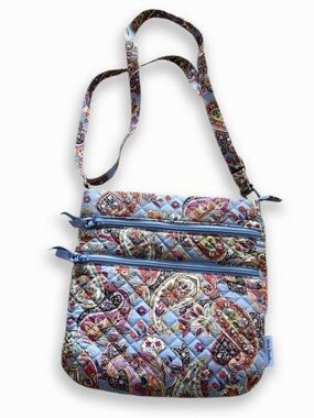 Vera Bradley Quilted Province Paisley Crossbody Bag in Light Blue